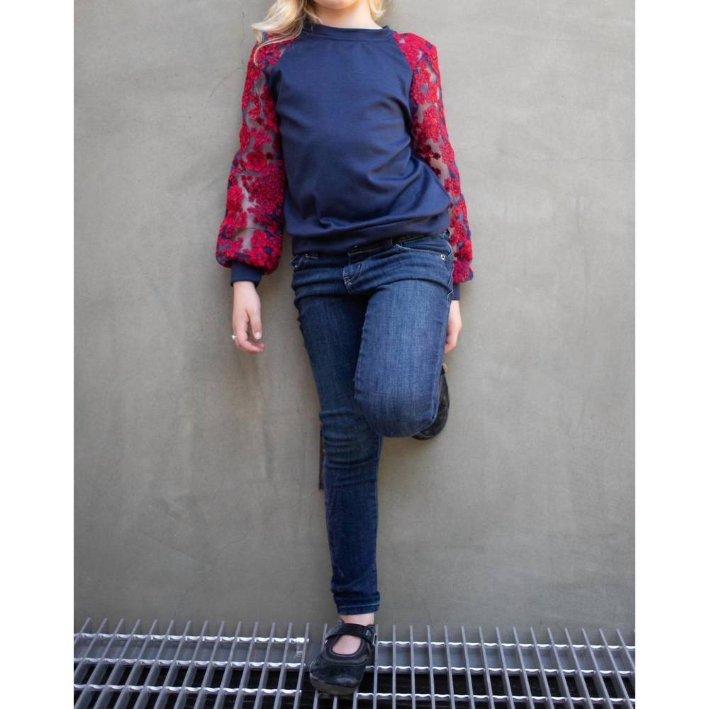 NEW EVA FRANCO girls rios sweater top in cannes bloom